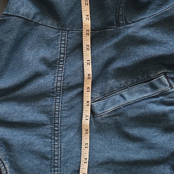 ZARA The Contrast Denim Bomber Jacket - Picture 11 of 13